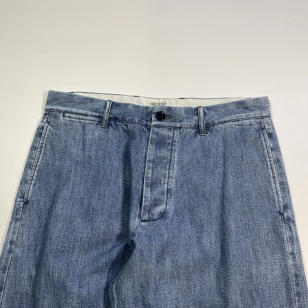 Todd Snyder Indigo Relaxed Fit Selvedge Chino‎ Jeans Mens Size 32 Button Fly